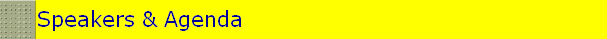 Speakers & Agenda